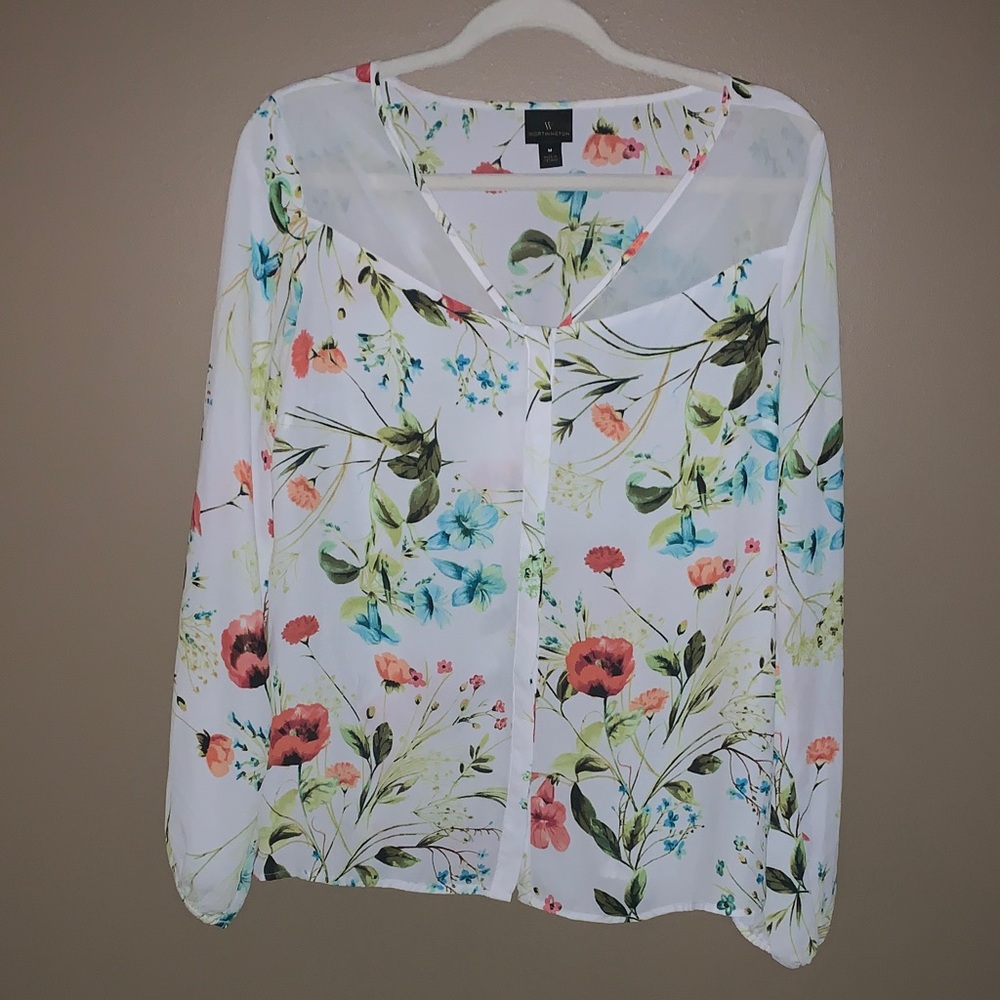 Worthington Multicolor Floral Blouse